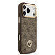 Guess Guess iPhone 17 Pro Max Back-Cover hul - MagSafe - 4G Strass Logo - Gold Edge - Braun