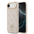 Guess iPhone 17 Air Back-Cover hul - MagSafe - 4G Strass Logo - Gold Edge - Rosa