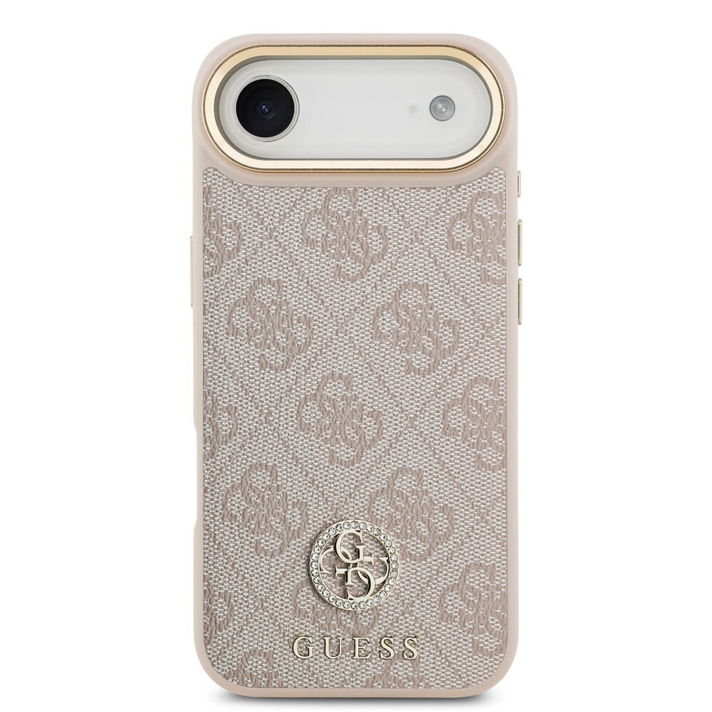 Guess Guess iPhone 17 Air Back cover coque - MagSafe - 4G Strass Logo - Rose