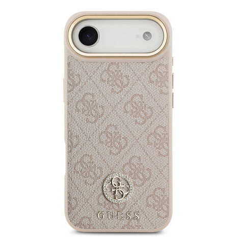 Guess Guess iPhone 17 Air Back-Cover hul - MagSafe - 4G Strass Logo - Rosa
