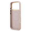 Guess Guess iPhone 17 Pro/iPhone 18 Pro Handyhülle MagSafe 4G-Logo mit Strass Goldfarbener Rand - Rosa