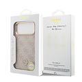 Guess Guess iPhone 17 Pro Max/iPhone 18 Pro Max Handyhülle MagSafe 4G-Logo mit Strass Goldfarbener Rand - Rosa