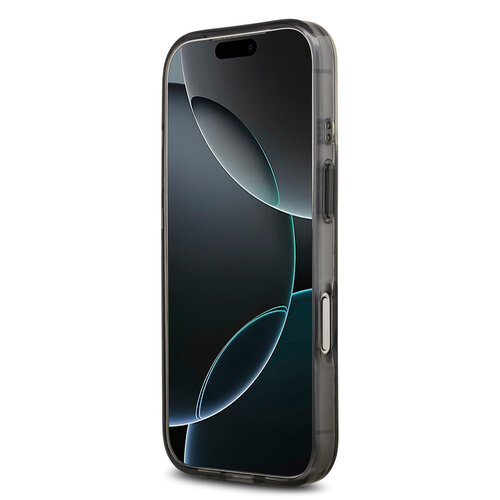Guess Guess iPhone 17 Pro Max/iPhone 18 Pro Max Handyhülle MagSafe Pfingstrosenmotiv auf 4G-Hintergrund - Schwarz