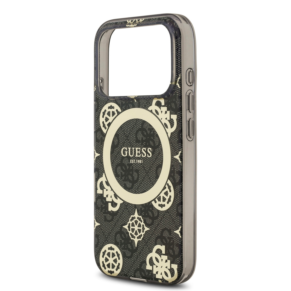 Guess Guess iPhone 17 Pro Max Backcover hoesje - MagSafe - Peony on 4G Background - Zwart, foto 5 van 6