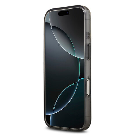 Guess Guess iPhone 17 Pro Back-Cover hul - MagSafe - Peony on 4G Background - Schwarz