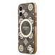 Guess Guess iPhone 17 Back cover coque - MagSafe - Peony on 4G Background - Marron