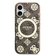 Guess Guess iPhone 17 Back cover coque - MagSafe - Peony on 4G Background - Marron