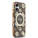 Guess Guess iPhone 17 Back cover case - MagSafe - Peony on 4G Background - Brown
