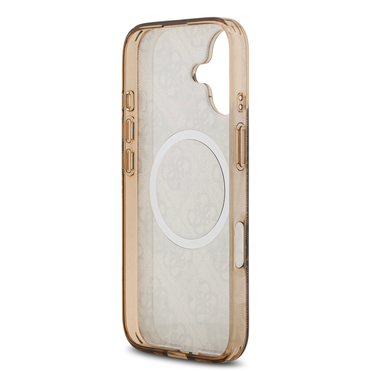 Guess Guess iPhone 17 Backcover hoesje - MagSafe - Peony on 4G Background - Bruin, foto 6 van 6