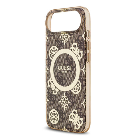 Guess Guess iPhone 17 Air Back-Cover hul - MagSafe - Peony on 4G Background - Braun