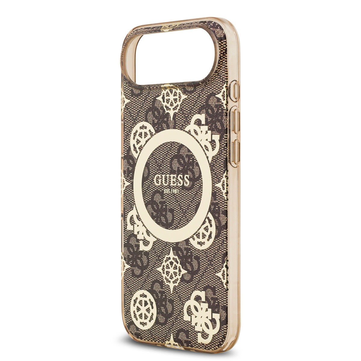 Guess Guess iPhone 17 Air Backcover hoesje - MagSafe - Peony on 4G Background - Bruin, foto 5 van 6