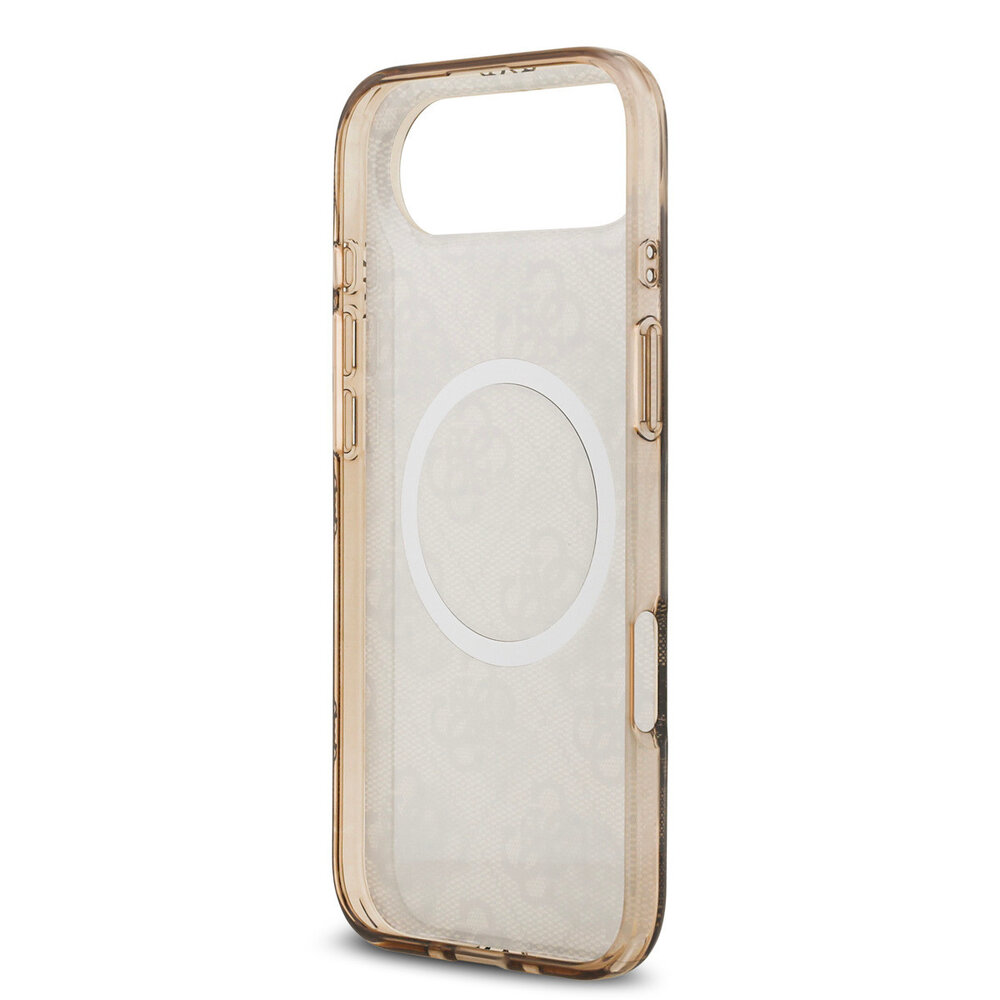 Guess Guess iPhone 17 Air Back cover case - MagSafe - Peony on 4G Background - Brown Guess Guess iPhone 17 Air Back cover case - MagSafe - Peony on 4G Background - Brown