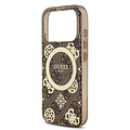 Guess Guess iPhone 17 Pro/iPhone 18 Pro Handyhülle MagSafe Pfingstrosenmotiv auf 4G-Hintergrund - Braun