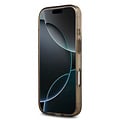 Guess Guess iPhone 17 Pro Max/iPhone 18 Pro Max Handyhülle MagSafe Pfingstrosenmotiv auf 4G-Hintergrund - Braun