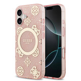 Guess Guess iPhone 17 Back-Cover hul - MagSafe - Peony on 4G Background - Rosa