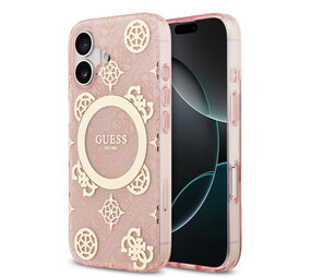 Guess Guess iPhone 17 Back-Cover hul - MagSafe - Peony on 4G Background - Rosa Guess Guess iPhone 17 Back-Cover hul - MagSafe - Peony on 4G Background - Rosa