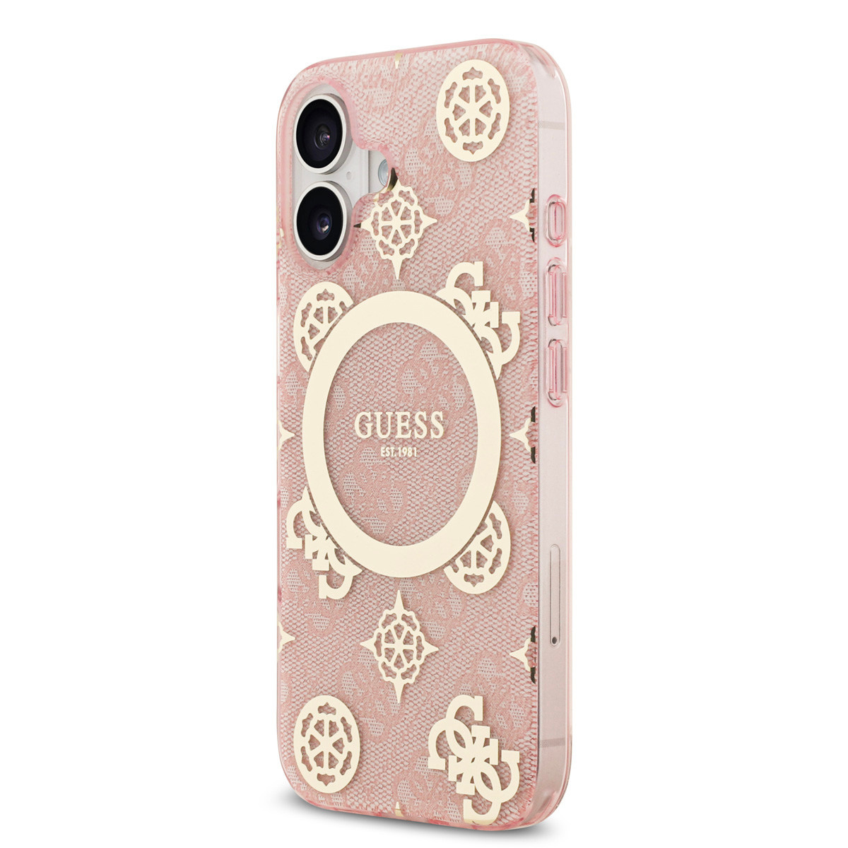 Guess Guess iPhone 17 Backcover hoesje - MagSafe - Peony on 4G Background - Roze, foto 2 van 6