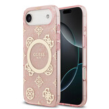Guess Guess iPhone 17 Air Back cover case - MagSafe - Peony on 4G Background - Pink