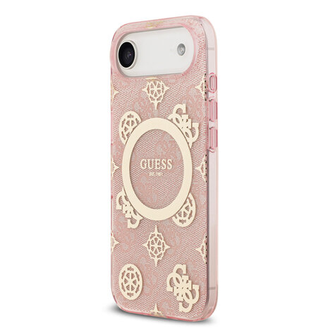 Guess Guess iPhone 17 Air Back-Cover hul - MagSafe - Peony on 4G Background - Rosa Guess Guess iPhone 17 Air Back-Cover hul - MagSafe - Peony on 4G Background - Rosa