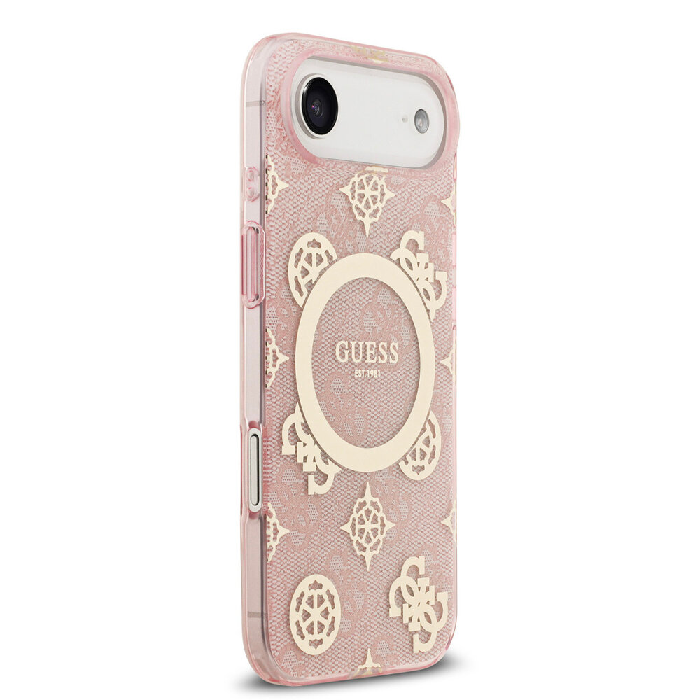 Guess Guess iPhone 17 Air Back-Cover hul - MagSafe - Peony on 4G Background - Rosa Guess Guess iPhone 17 Air Back-Cover hul - MagSafe - Peony on 4G Background - Rosa