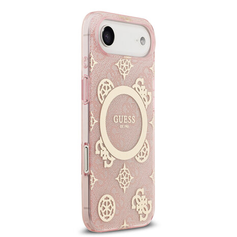 Guess Guess iPhone 17 Air Back-Cover hul - MagSafe - Peony on 4G Background - Rosa Guess Guess iPhone 17 Air Back-Cover hul - MagSafe - Peony on 4G Background - Rosa