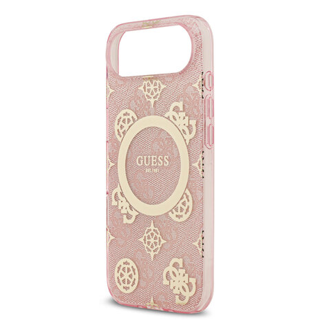 Guess Guess iPhone 17 Air Back-Cover hul - MagSafe - Peony on 4G Background - Rosa Guess Guess iPhone 17 Air Back-Cover hul - MagSafe - Peony on 4G Background - Rosa
