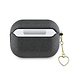 Guess Guess Airpods Pro & Pro 2 Case - Metallic Script - Heart Charm - Black