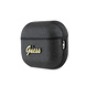 Guess Guess Airpods Pro & Pro 2 Case - Metallic Script - Heart Charm - Black
