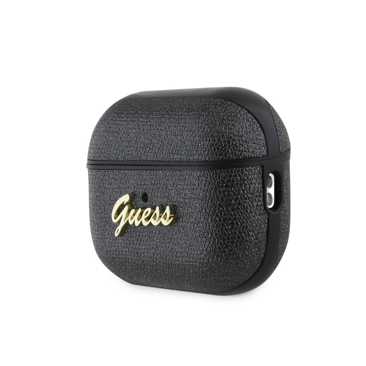 Guess Guess Airpods Pro & Pro 2 Case - Metallic Script - Heart Charm - Zwart, foto 3 van 4