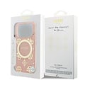 Guess Guess iPhone 17 Pro/iPhone 18 Pro Handyhülle MagSafe Pfingstrosenmotiv auf 4G-Hintergrund - Rosa