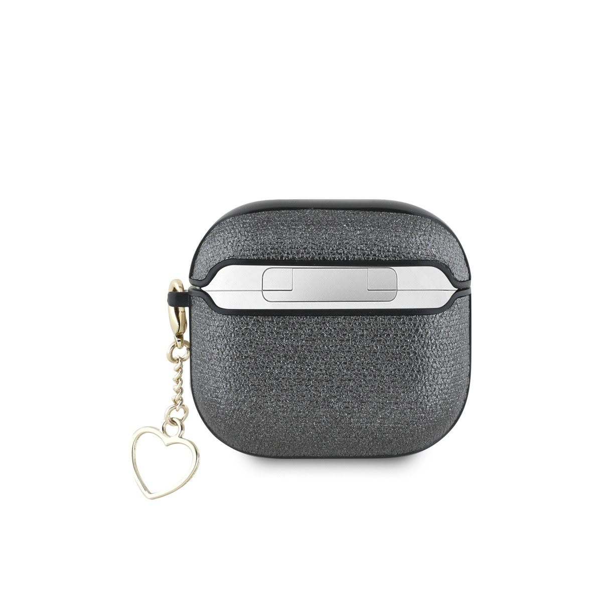 Guess Guess Airpods 4 Case - Metallic Script - Heart Charm - Zwart, foto 2 van 3