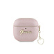 Guess Guess Airpods 4 Case - Metallic Script - Heart Charm - Pink