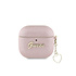 Guess Airpods 4 Case - Metallic Script - Heart Charm - Pink