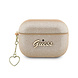 Guess Guess Airpods Pro & Pro 2 Case - Metallic Script - Heart Charm - Gold