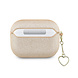 Guess Guess Airpods Pro & Pro 2 Case - Metallic Script - Heart Charm - Gold