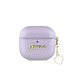 Guess Guess Airpods 4 Case - Metallic Script - Heart Charm - Purple