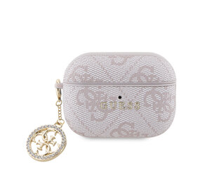 Guess Guess Airpods Pro & Pro 2 Case - 4G - Strass Charm - Pink