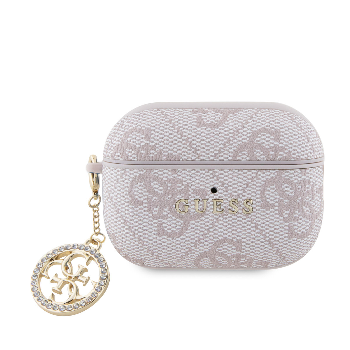 Guess Guess Airpods Pro & Pro 2 Case - 4G - Strass Charm - Roze
