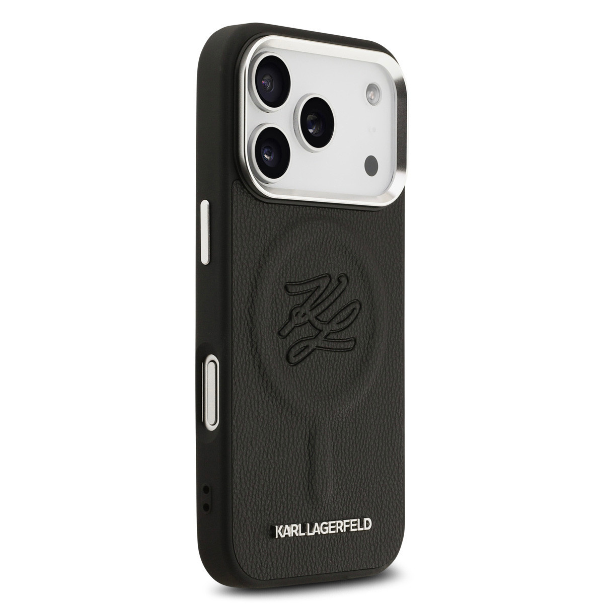 Karl Lagerfeld Karl Lagerfeld iPhone 17 Pro Backcover hoesje - MagSafe - Initials - Zwart, foto 4 van 6