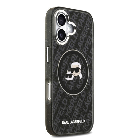 Karl Lagerfeld Karl Lagerfeld iPhone 17 Back-Cover hul - MagSafe - IML Glitter K&C Heads Logo - Schwarz Karl Lagerfeld Karl Lagerfeld iPhone 17 Back-Cover hul - MagSafe - IML Glitter K&C Heads Logo - Schwarz