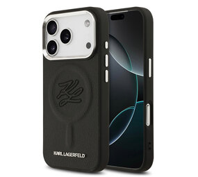 Karl Lagerfeld Karl Lagerfeld iPhone 17 Pro Max Back cover case - MagSafe - Initials - Black