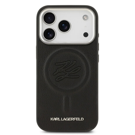 Karl Lagerfeld Karl Lagerfeld iPhone 17 Pro Max Back cover case - MagSafe - Initials - Black