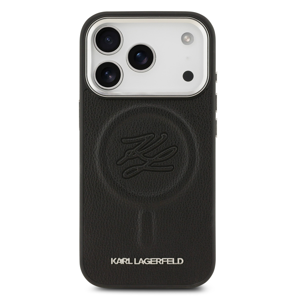 Karl Lagerfeld Karl Lagerfeld iPhone 17 Pro Max Backcover hoesje - MagSafe - Initials - Zwart, foto 3 van 6