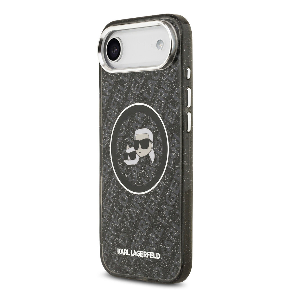 Karl Lagerfeld Karl Lagerfeld iPhone 17 Air Back cover case - MagSafe - IML Glitter K&C Heads Logo - Black Karl Lagerfeld Karl Lagerfeld iPhone 17 Air Back cover case - MagSafe - IML Glitter K&C Heads Logo - Black