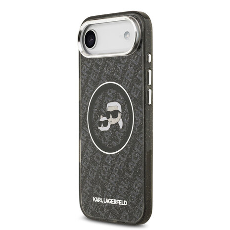 Karl Lagerfeld Karl Lagerfeld iPhone 17 Air Back cover case - MagSafe - IML Glitter K&C Heads Logo - Black Karl Lagerfeld Karl Lagerfeld iPhone 17 Air Back cover case - MagSafe - IML Glitter K&C Heads Logo - Black