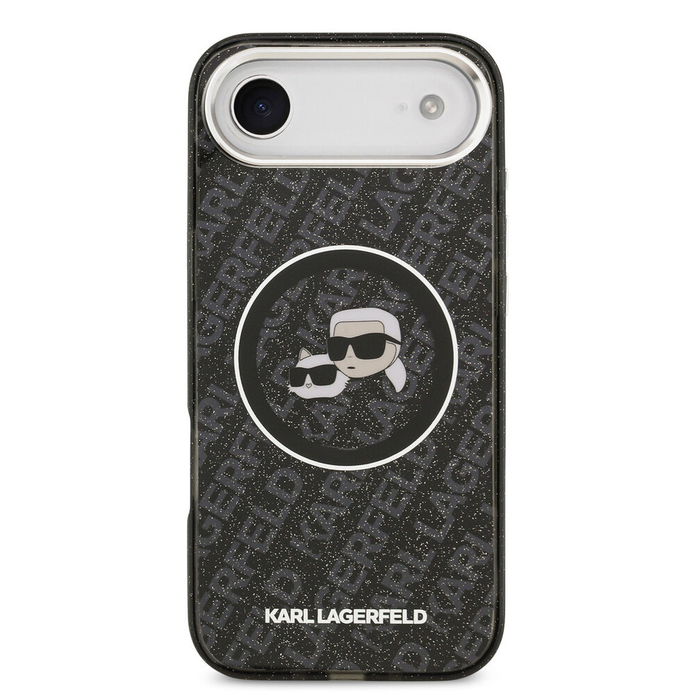 Karl Lagerfeld Karl Lagerfeld iPhone 17 Air Backcover hoesje - MagSafe - IML Glitter K&C Heads Logo - Zwart Karl Lagerfeld Karl Lagerfeld iPhone 17 Air Backcover hoesje - MagSafe - IML Glitter K&C Heads Logo - Zwart