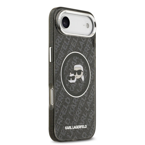 Karl Lagerfeld Karl Lagerfeld iPhone 17 Air Back cover case - MagSafe - IML Glitter K&C Heads Logo - Black Karl Lagerfeld Karl Lagerfeld iPhone 17 Air Back cover case - MagSafe - IML Glitter K&C Heads Logo - Black