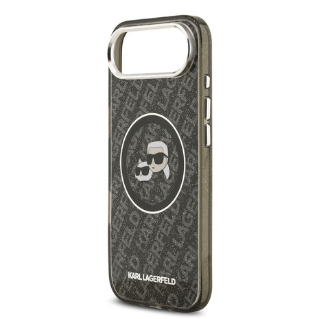 Karl Lagerfeld Karl Lagerfeld iPhone 17 Air Back cover case - MagSafe - IML Glitter K&C Heads Logo - Black Karl Lagerfeld Karl Lagerfeld iPhone 17 Air Back cover case - MagSafe - IML Glitter K&C Heads Logo - Black