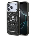Karl Lagerfeld Karl Lagerfeld iPhone 17 Pro/iPhone 18 Pro Handyhülle MagSafe IML Glitzer Logo mit Karl-&-Choupette-Köpfen - Schwarz