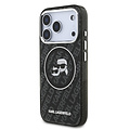 Karl Lagerfeld Karl Lagerfeld iPhone 17 Pro/iPhone 18 Pro Handyhülle MagSafe IML Glitzer Logo mit Karl-&-Choupette-Köpfen - Schwarz